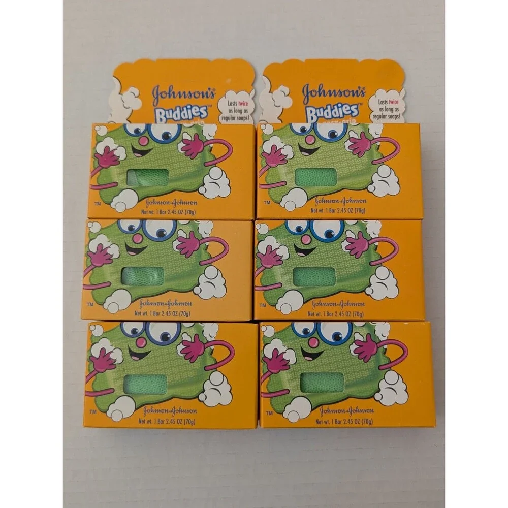 JOHNSON'S Buddies Easy-Grip Sudzing Kids Soap - LOT OF 6 - DISCONTINUED
